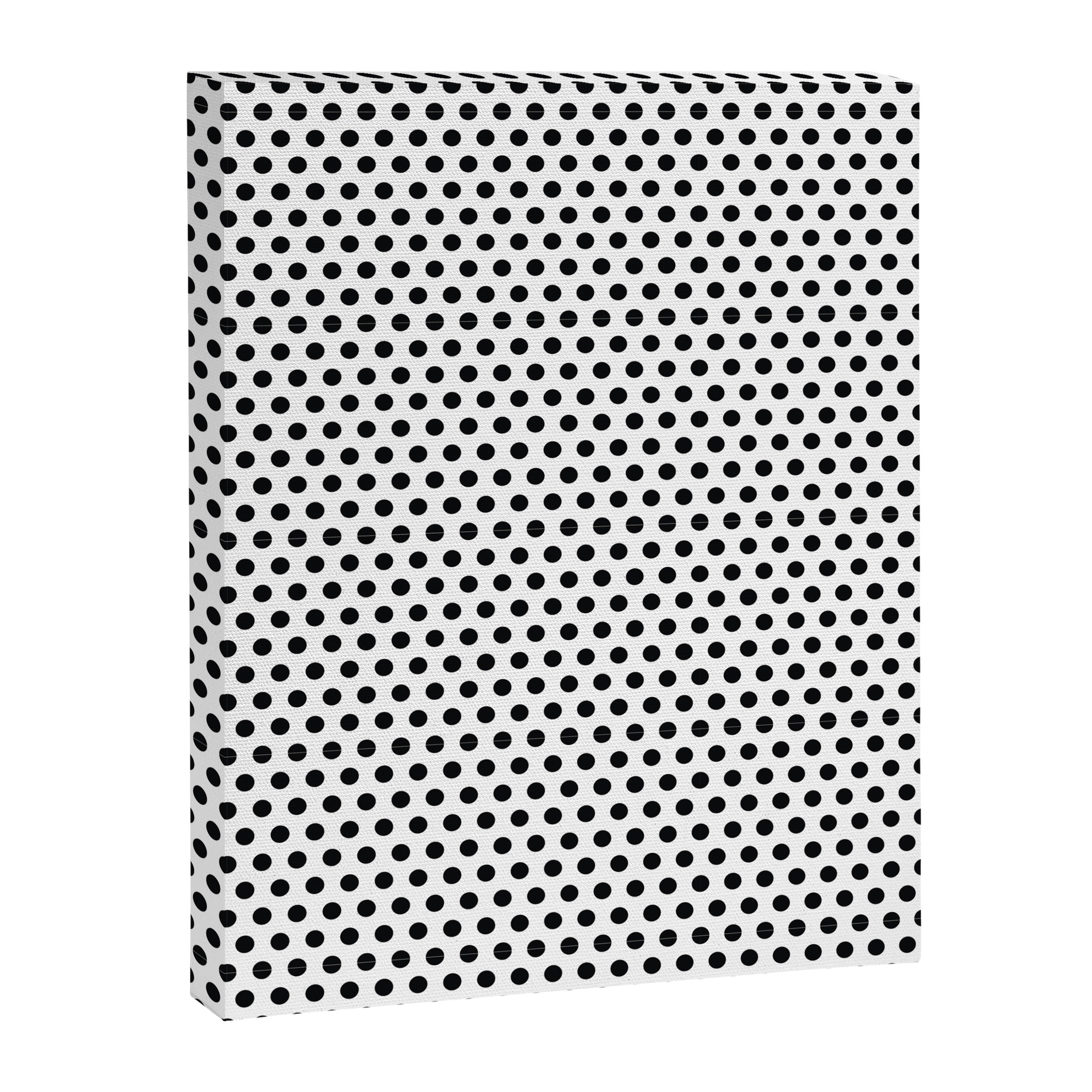 Black and White Polka Dot Canvas Print Gallery Image 8