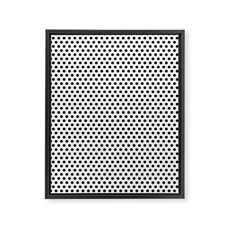 Black and White Polka Dot Framed Canvas Print Gallery Image 8