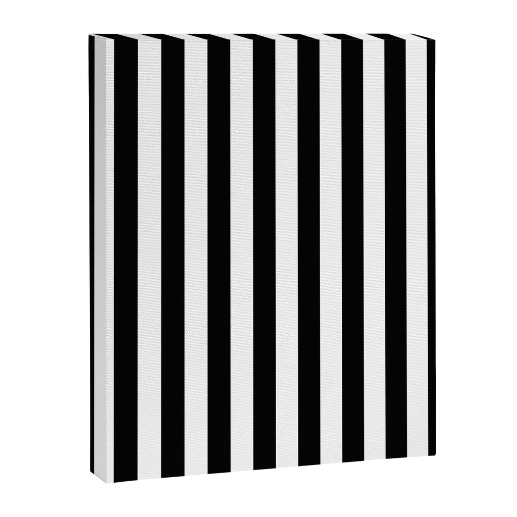 Black and white vertical stripes Classic cabana Stripe Canvas Print Gallery Image 8