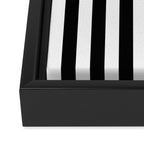 Black and white vertical stripes Classic cabana Stripe Framed Canvas Print Gallery Image 3