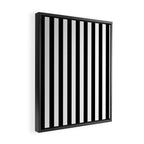 Black and white vertical stripes Classic cabana Stripe Framed Canvas Print Gallery Image 2