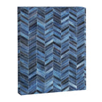 Blue cowhide patchwork geometric chevron Canvas Print Gallery Image 8