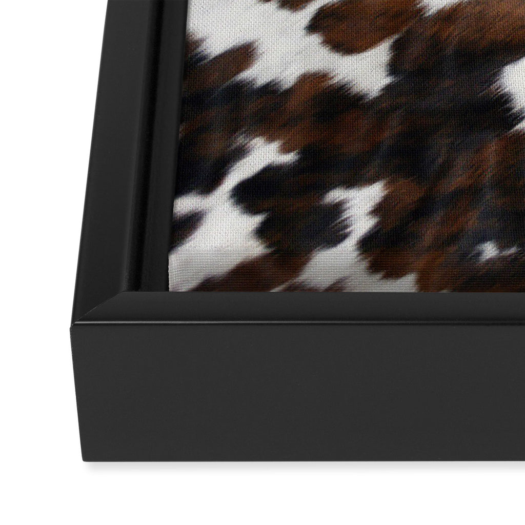 Brown Cowhide Framed Canvas Print Gallery Image 3