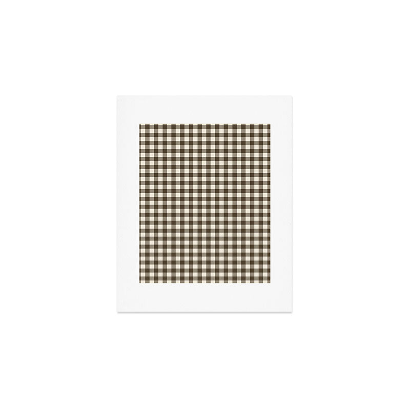 brown gingham Art Print Gallery Image 1