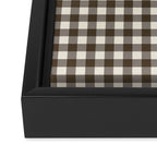 brown gingham Framed Canvas Print Gallery Image 3