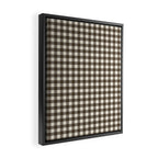 brown gingham Framed Canvas Print Gallery Image 2