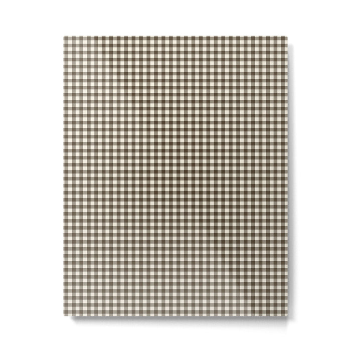 brown gingham Metal Print Gallery Image 1