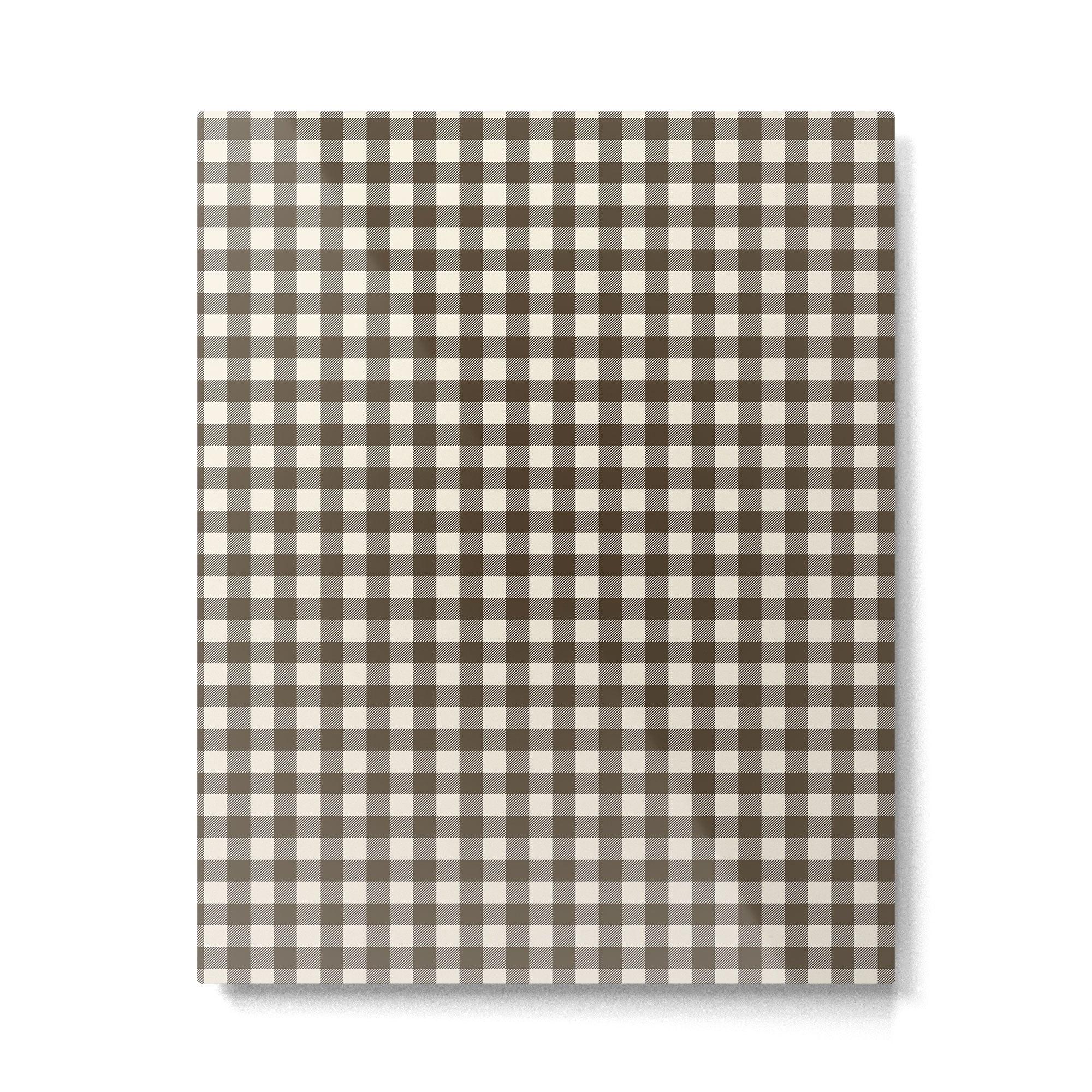 brown gingham Metal Print Gallery Image 6