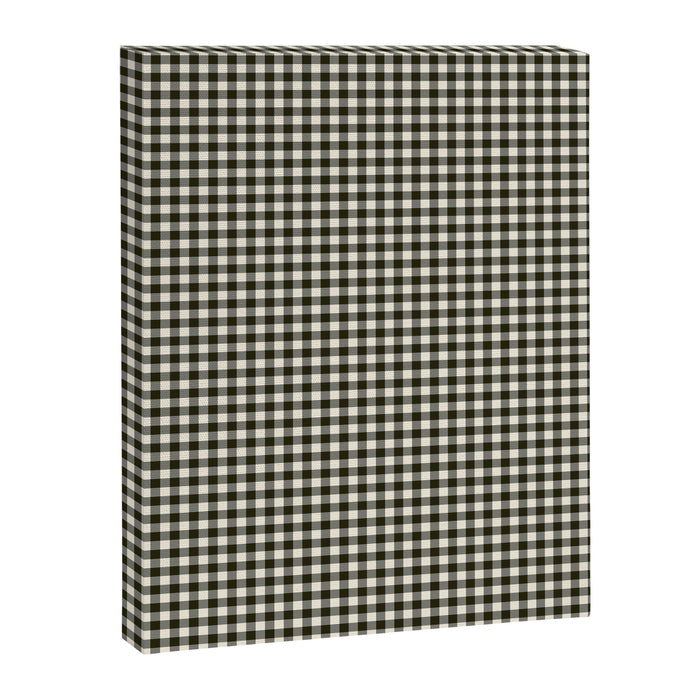 Dark Black Gingham Canvas Print Gallery Image 1