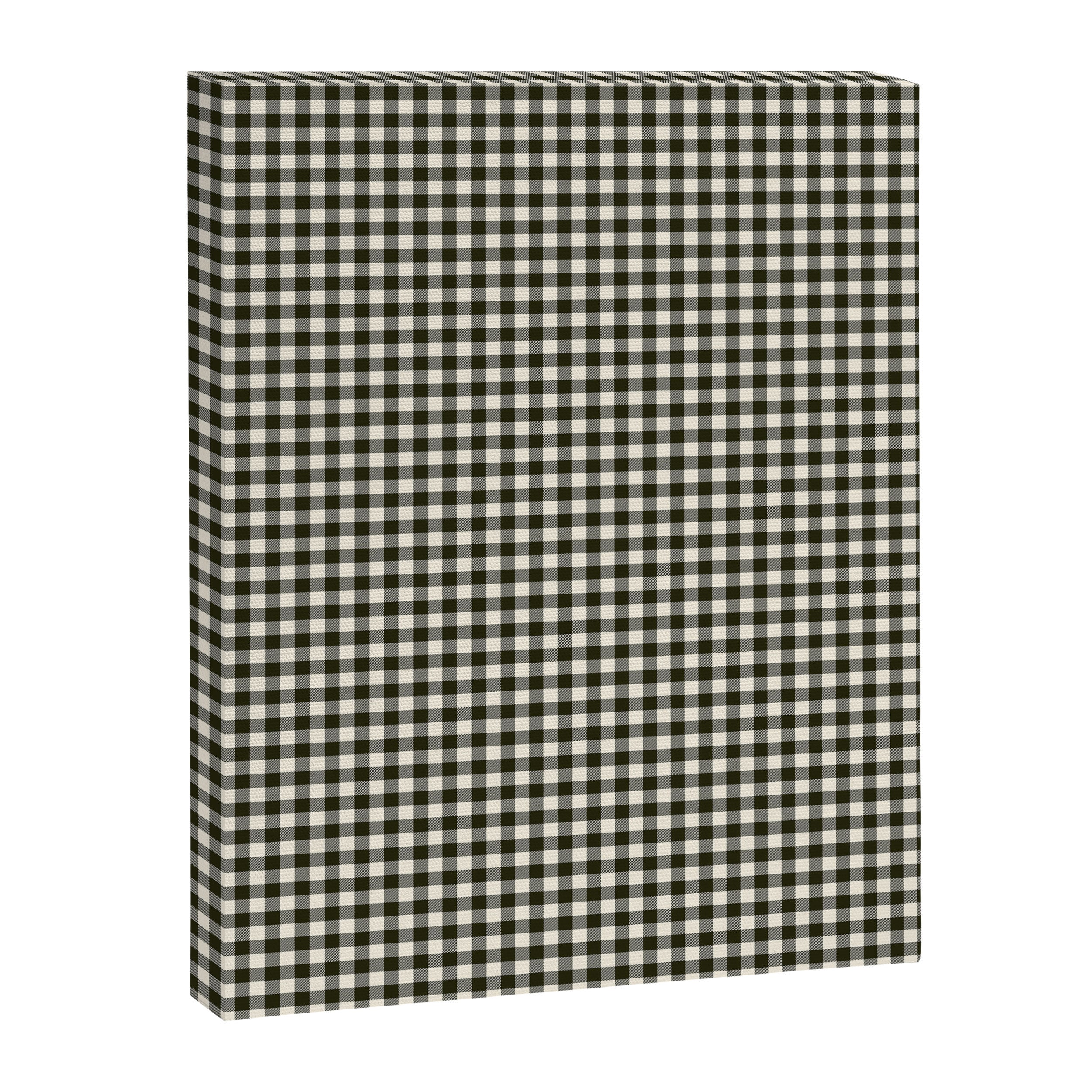 Dark Black Gingham Canvas Print Gallery Image 8