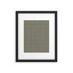 Dark Black Gingham Framed Art Print Gallery Image 6