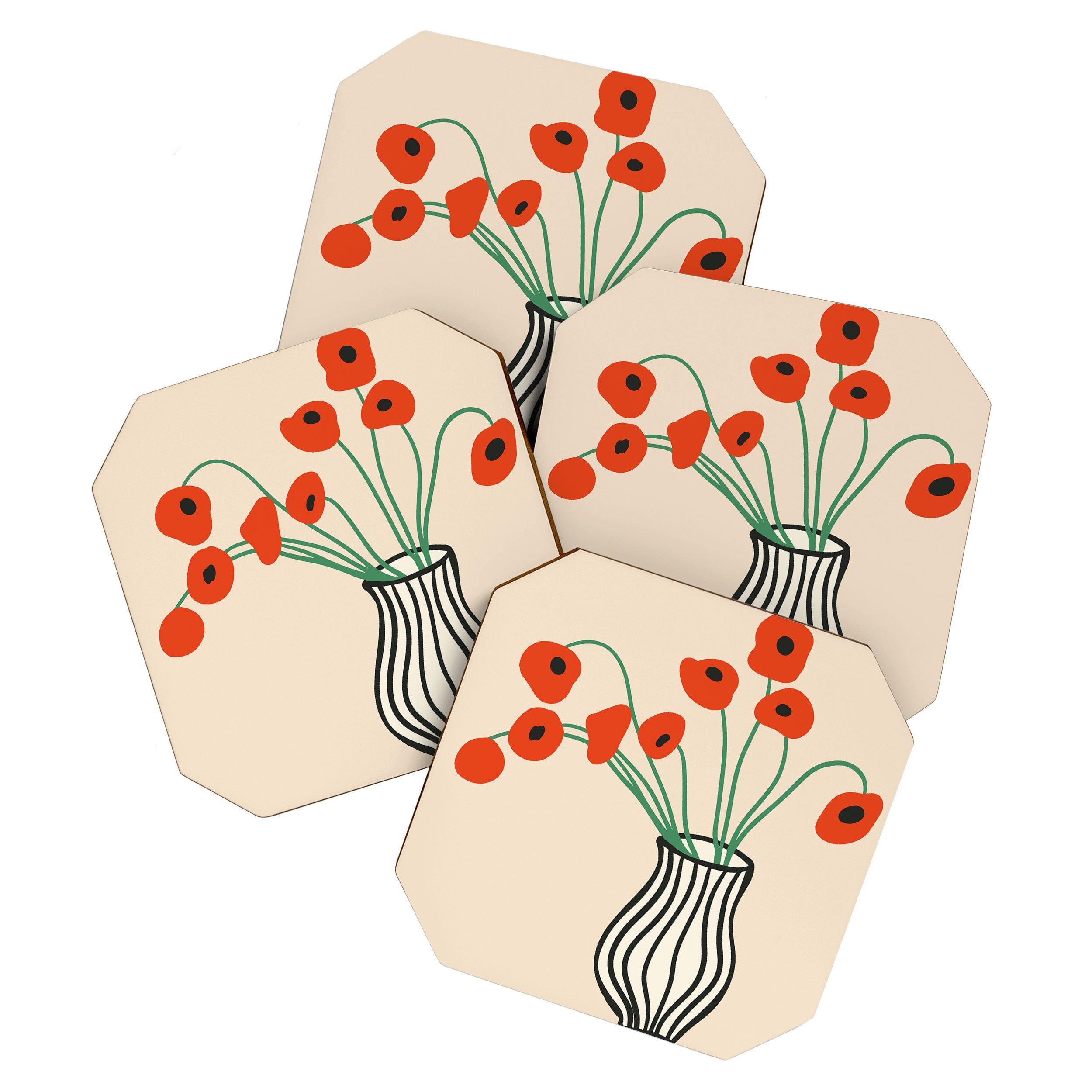 Flowers in Vase  Coaster Gallery Image 1