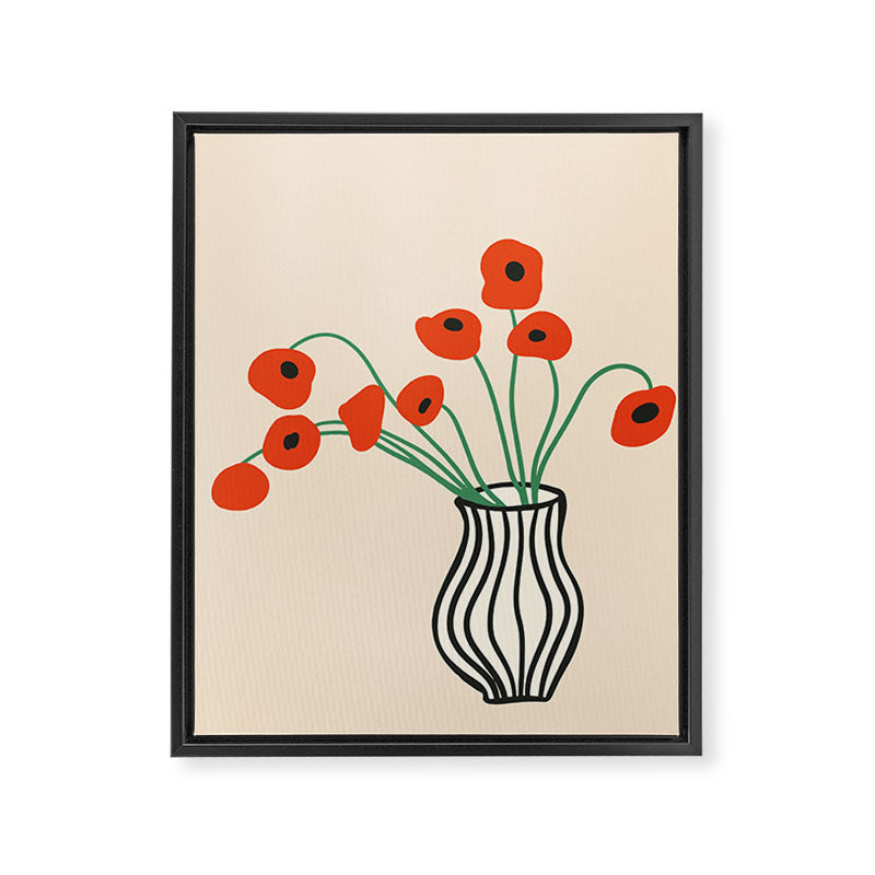 Flowers in Vase  Framed Canvas Print Gallery Image 6
