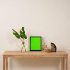 fluorescent neon green Framed Canvas Print Gallery Image 4