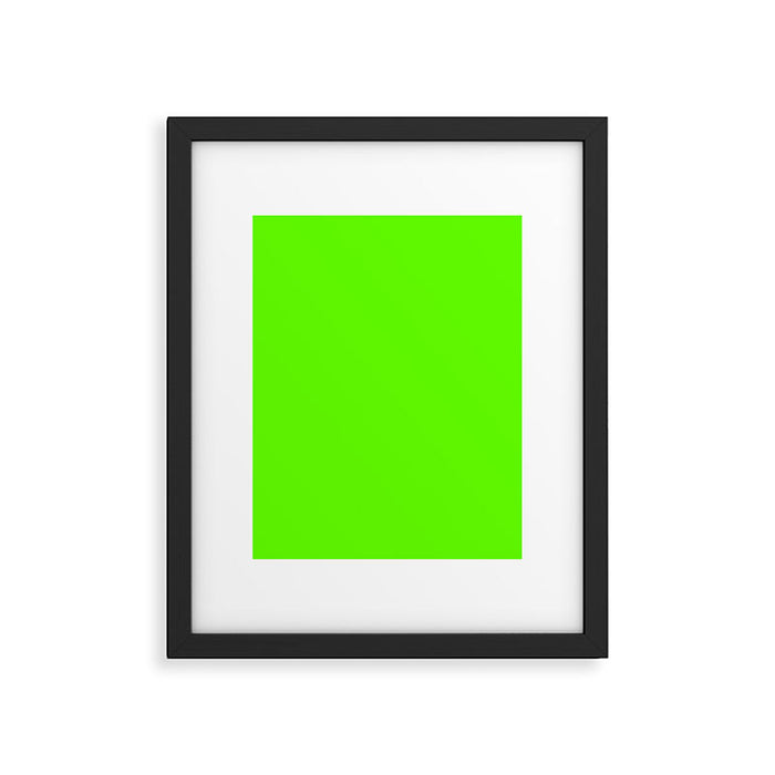 fluorescent neon green Framed Art Print Gallery Image 1