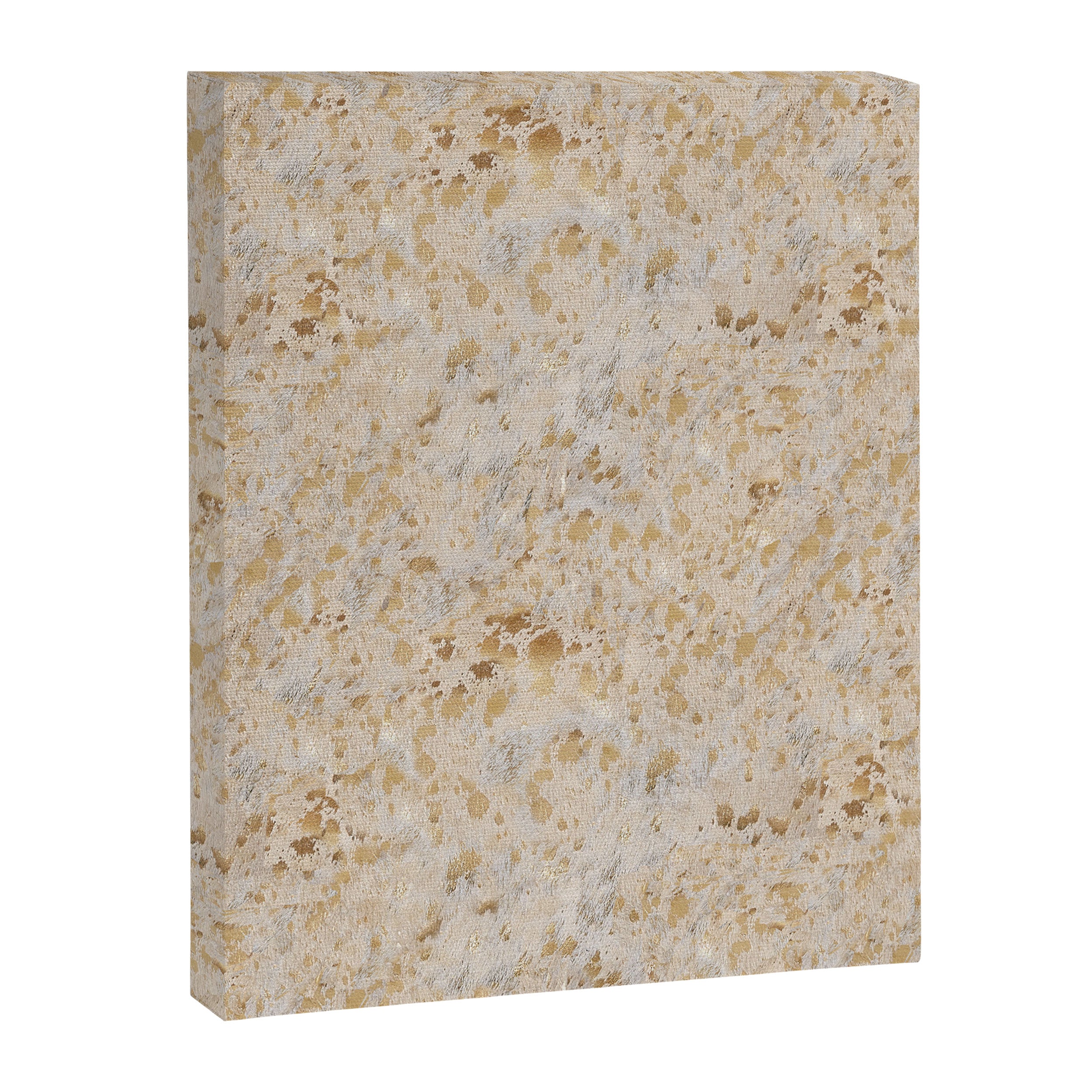 Gold cowhide Faux Cow Hide Metallic Print Canvas Print Gallery Image 8
