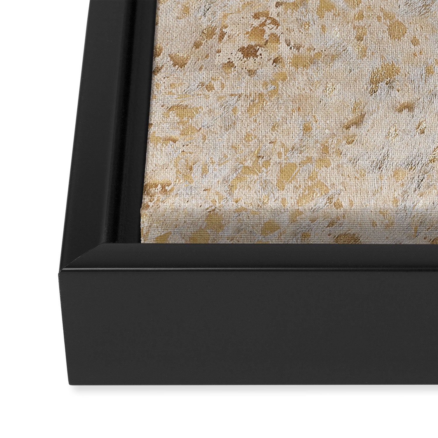 Gold cowhide Faux Cow Hide Metallic Print Framed Canvas Print Gallery Image 3