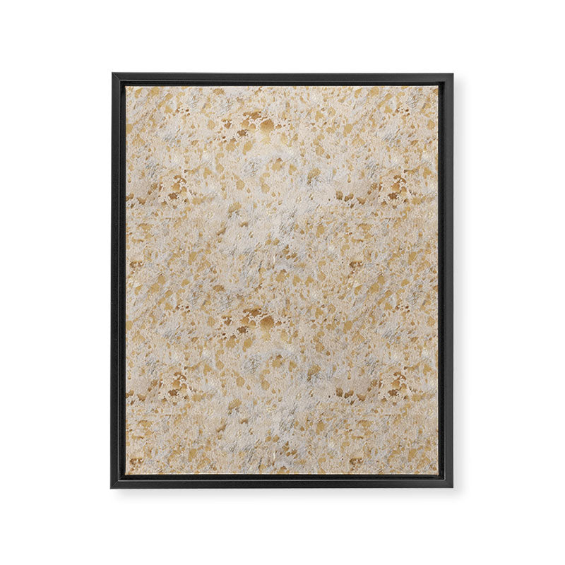 Gold cowhide Faux Cow Hide Metallic Print Framed Canvas Print Gallery Image 8