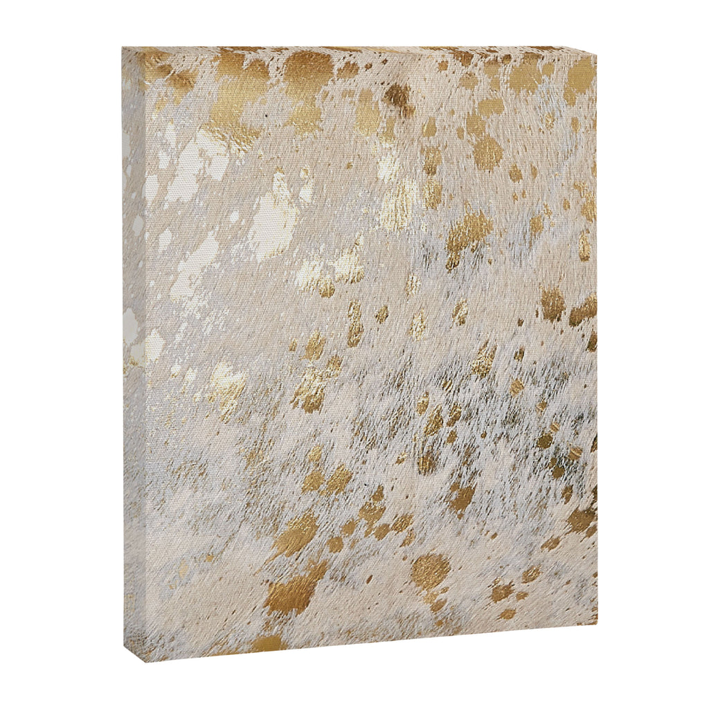Gold cowhide Metallic Canvas Print Gallery Image 8