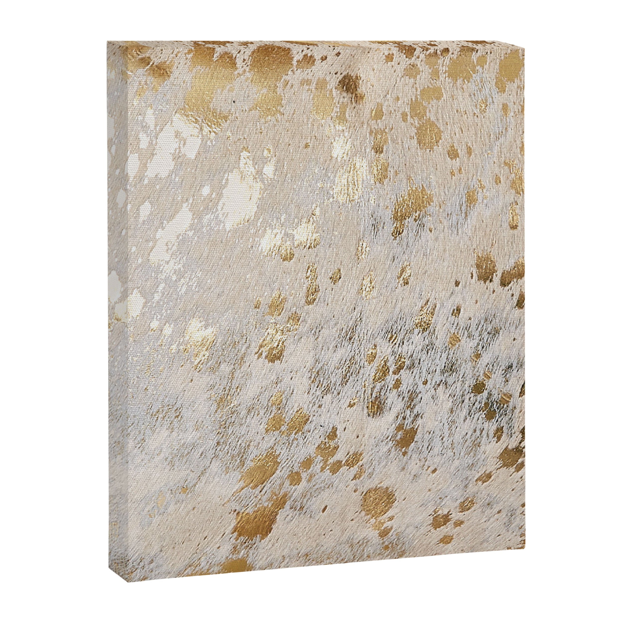 Gold cowhide Metallic Canvas Print Gallery Image 8