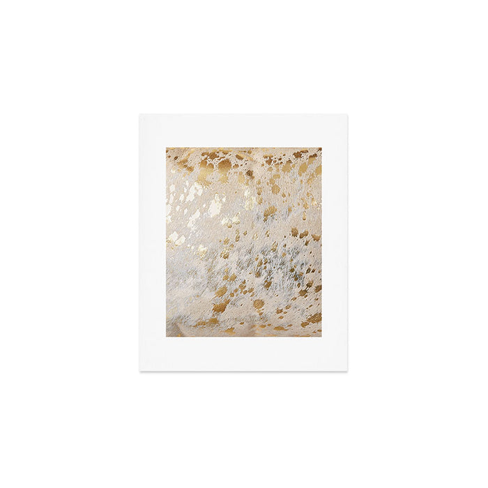 Gold cowhide Metallic Art Print Gallery Image 1