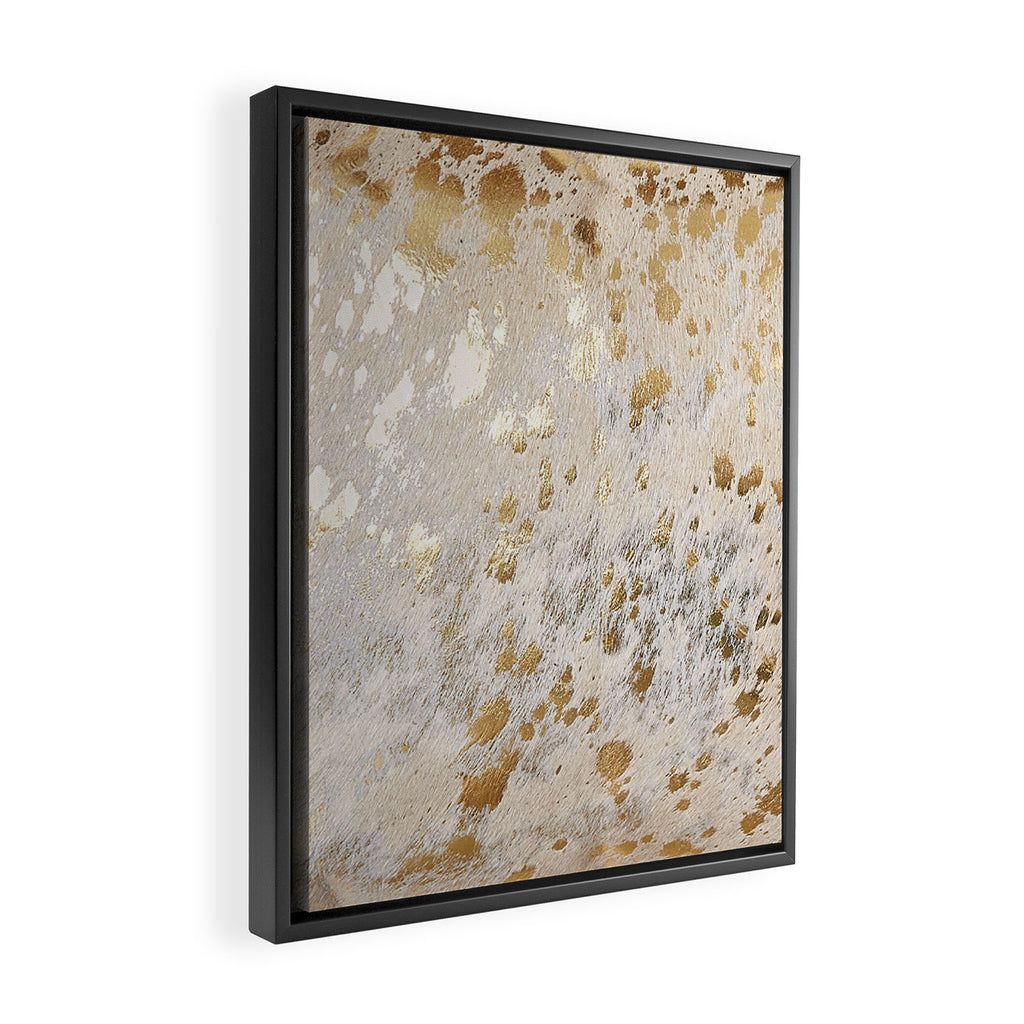 Gold cowhide Metallic Framed Canvas Print Gallery Image 2