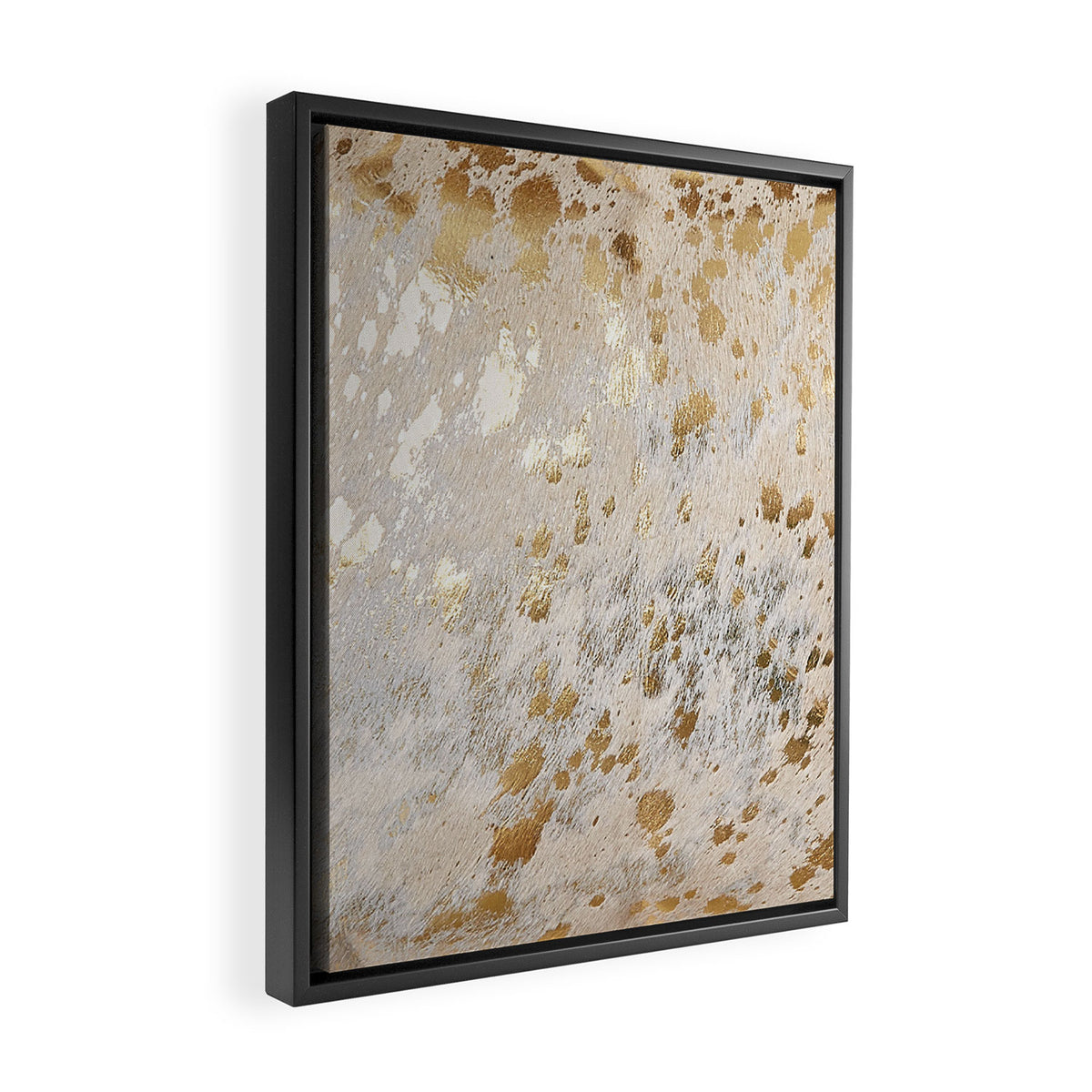 Gold cowhide Metallic Framed Canvas Print Gallery Image 2