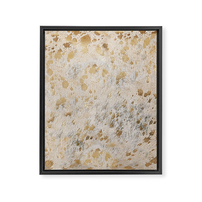 Gold Hide gold cowhide Framed Canvas Print Gallery Image 1