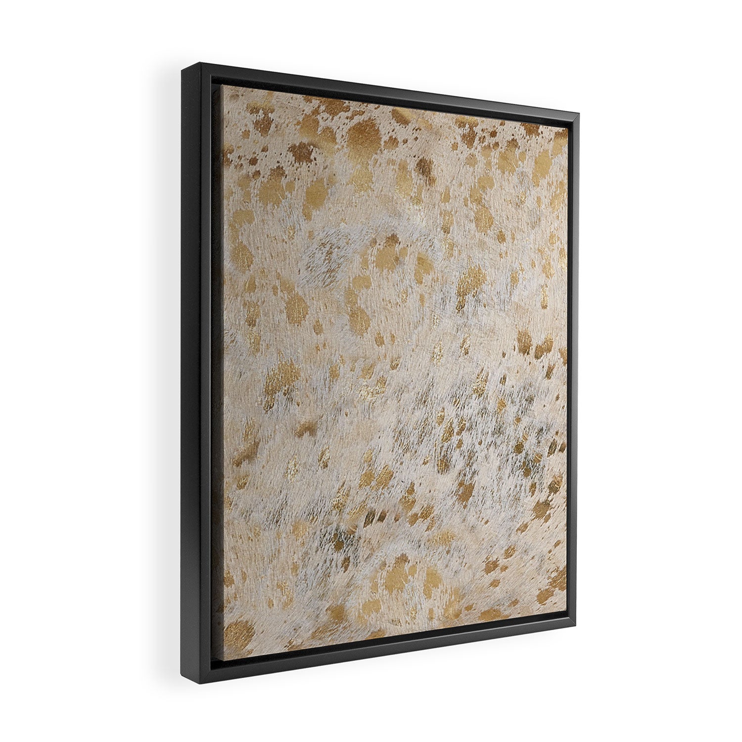 Gold Hide gold cowhide Framed Canvas Print Gallery Image 2