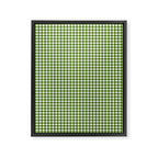 green gingham Framed Canvas Print Gallery Image 8