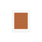 Grid Lines Burnt Orange Geometric Art Print Gallery Image 1