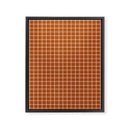 Grid Lines Burnt Orange Geometric Framed Canvas Print Gallery Image 8