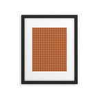 Grid Lines Burnt Orange Geometric Framed Art Print Gallery Image 6