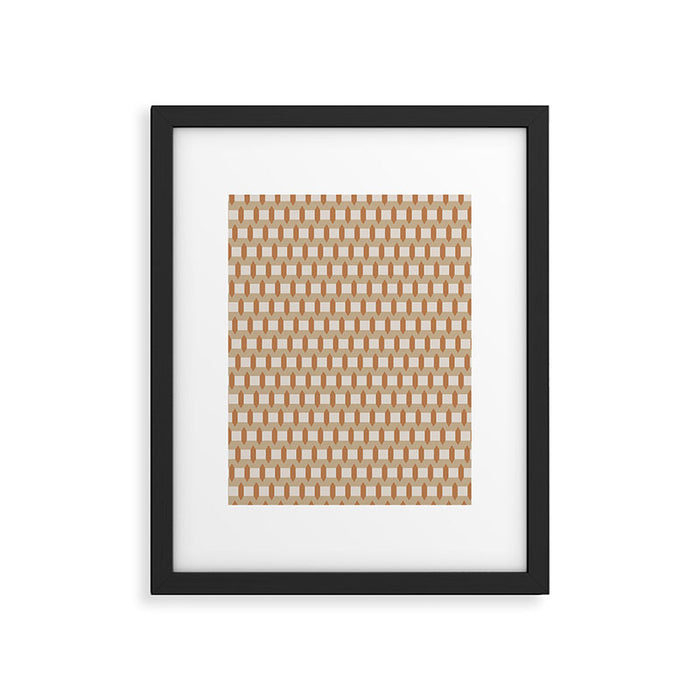 Minimalist Geometric Check Pattern Framed Art Print Gallery Image 1