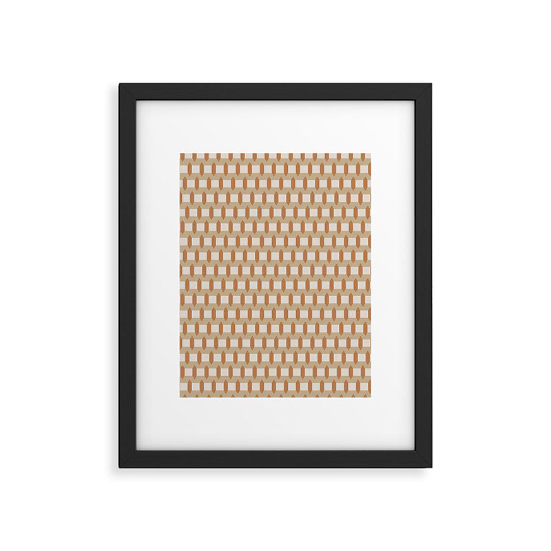Minimalist Geometric Check Pattern Framed Art Print Gallery Image 6