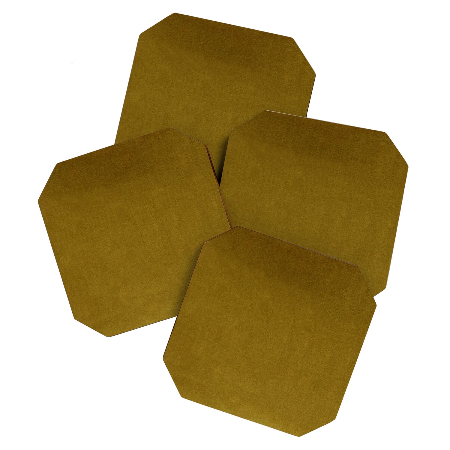 Mustard Velvet Coaster Gallery Image 1