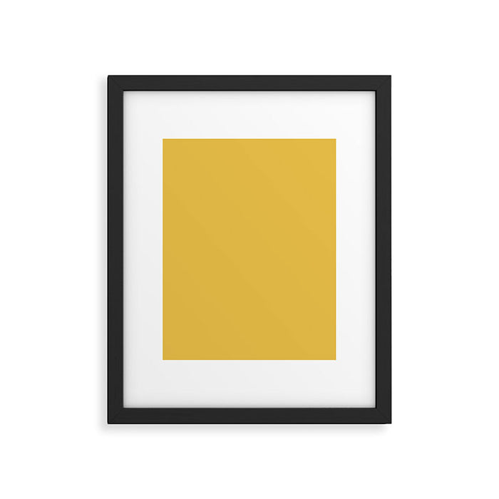 Mustard Yellow Color Framed Art Print Gallery Image 1