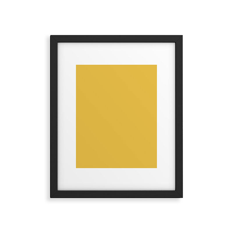 Mustard Yellow Color Framed Art Print Gallery Image 6