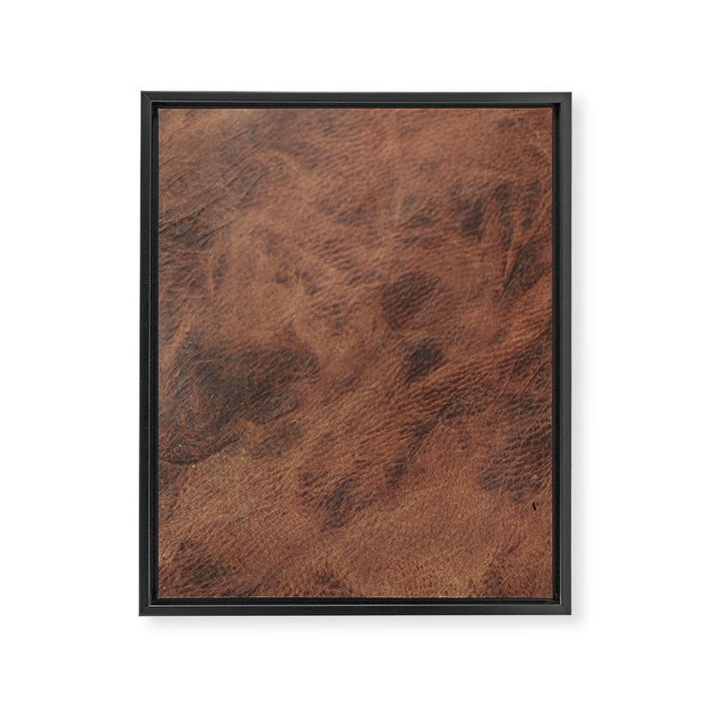 Old Tan Faux Leather Texture Framed Canvas Print Gallery Image 6