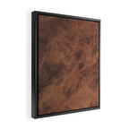 Old Tan Faux Leather Texture Framed Canvas Print Gallery Image 2