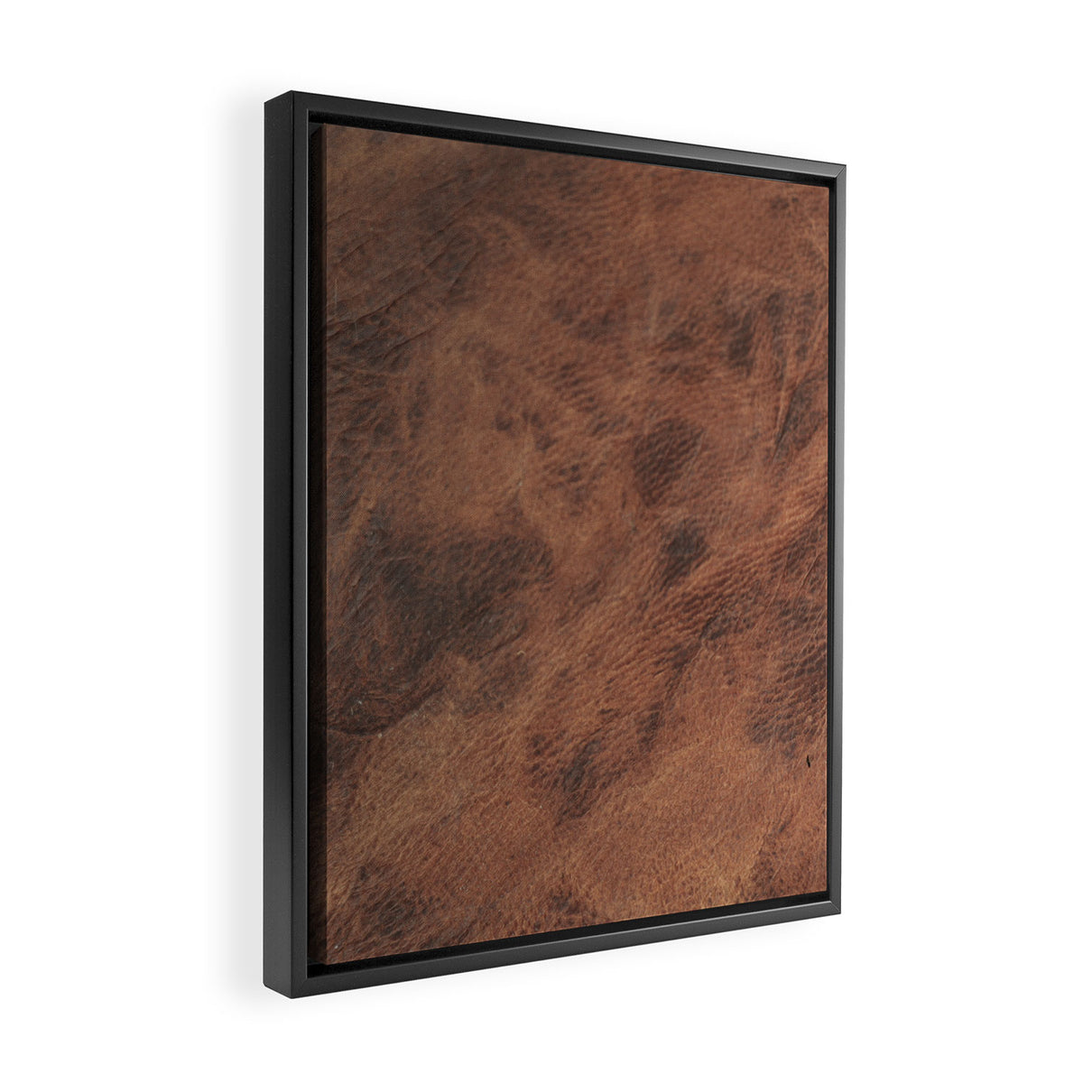 Old Tan Faux Leather Texture Framed Canvas Print Gallery Image 2