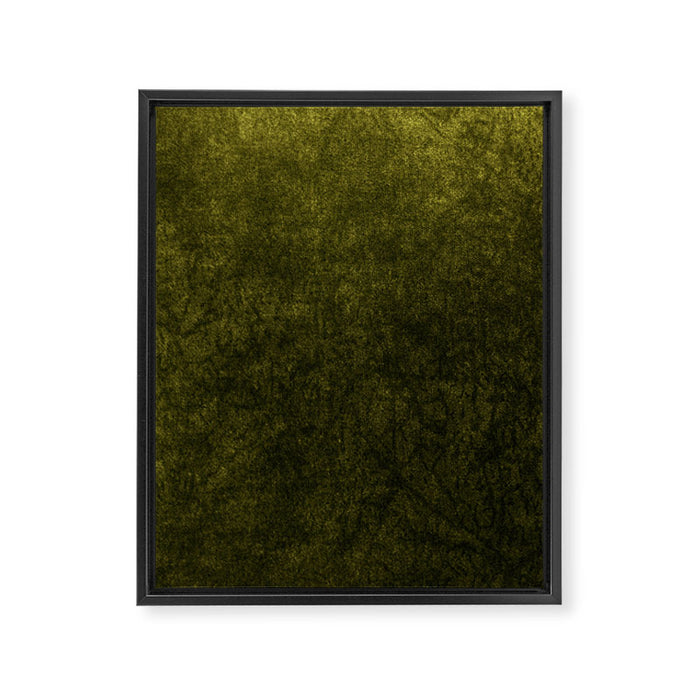 olive green velvet Framed Canvas Print Gallery Image 1