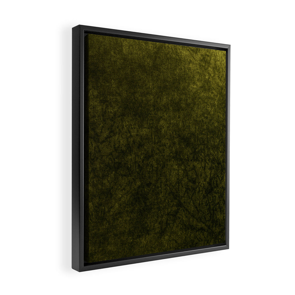 olive green velvet Framed Canvas Print Gallery Image 2