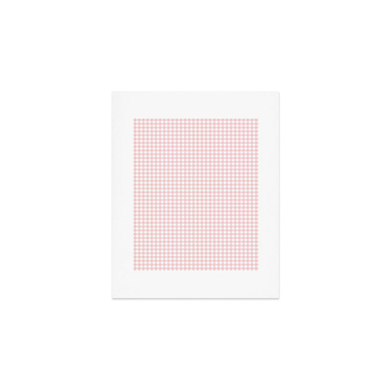 Pink Gingham Art Print Gallery Image 1