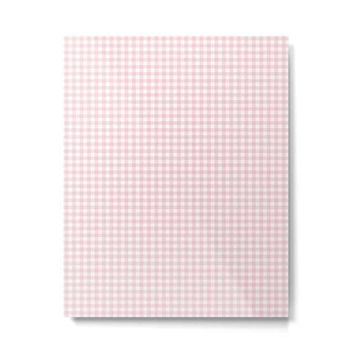 Pink Gingham Metal Print Gallery Image 1
