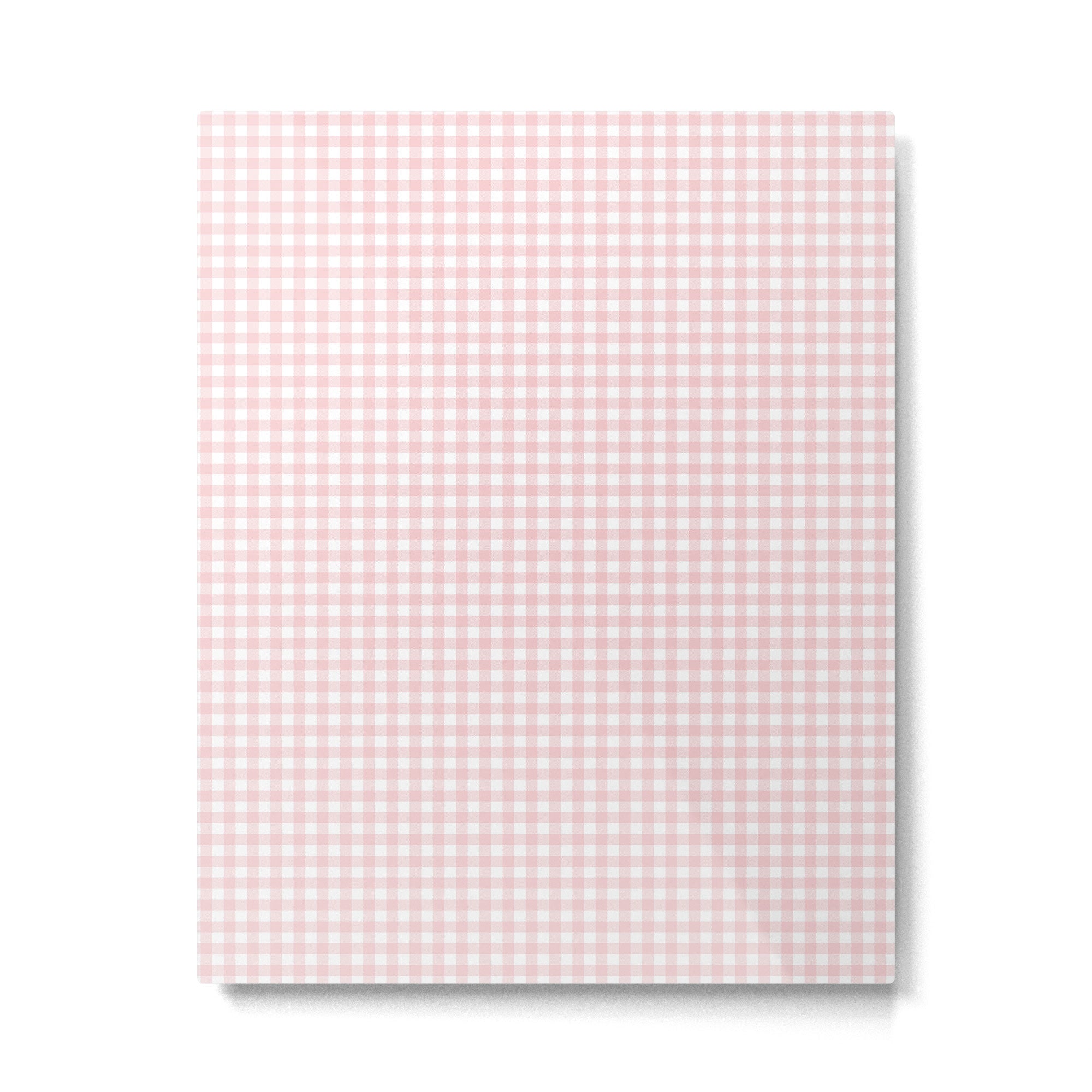 Pink Gingham Metal Print Gallery Image 6