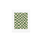 Retro Forest Green checkered Art Print Gallery Image 1
