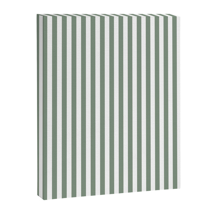 Sage Green Stripes Canvas Print Gallery Image 1