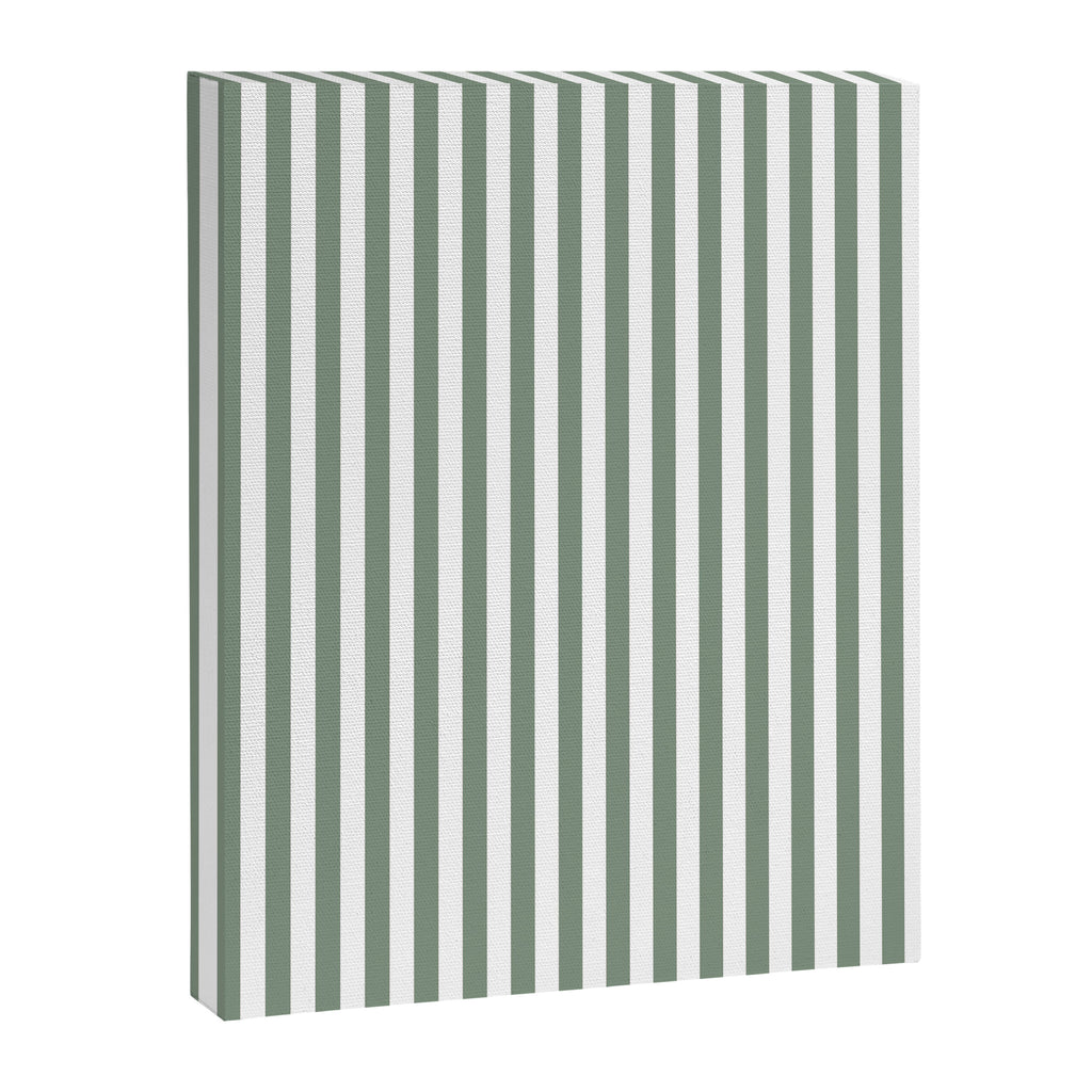Sage Green Stripes Canvas Print Gallery Image 8