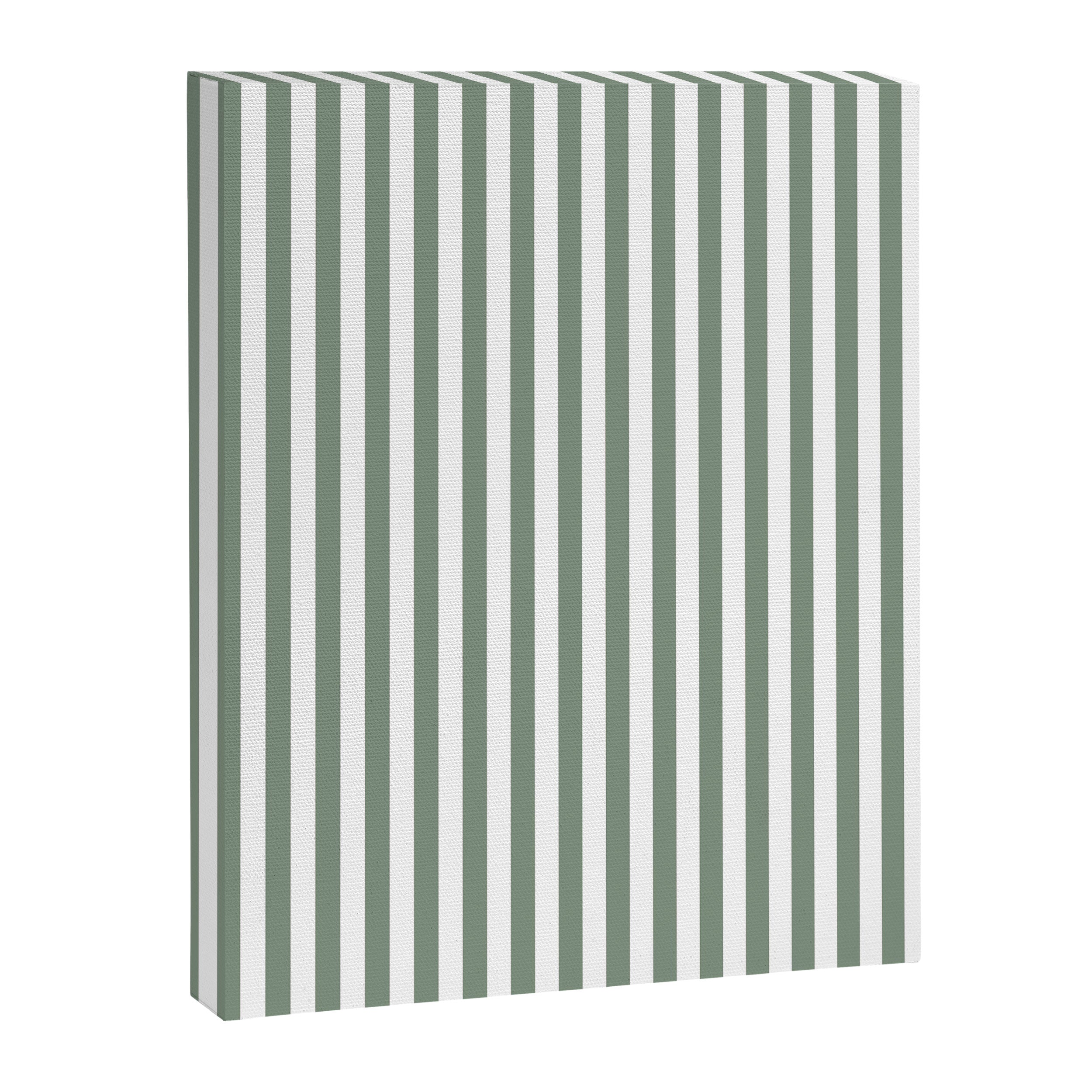 Sage Green Stripes Canvas Print Gallery Image 8